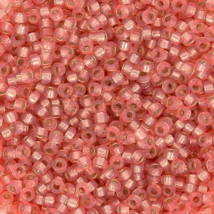 Rocalla Miyuki 15/0 642 - Dyed Salmon Silver Lined Alabaster x8g