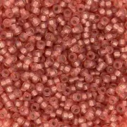 Rocalla Miyuki 15/0 553 - Dyed Dark Peach Silver Lined Alabaster x8g