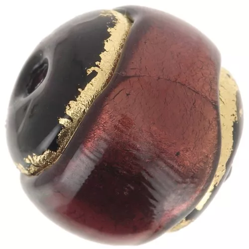 Redonda Murano 10 mm Amethyst gold line x1