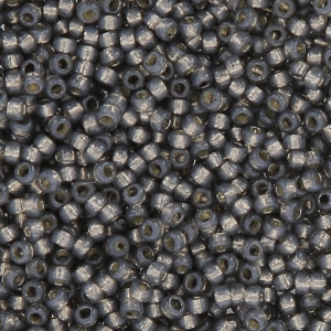 Rocalla Miyuki Duracoat 15/0 4251 - Dyed Smoke Gray Silver Lined x8g