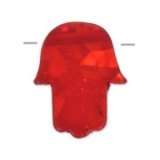 Mano de Fatma perforada 14 mm imitación Opalo Rojo|raw }}