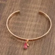 Pulsera jonc de láton con 1 anilla a personalizar 5,1x160 mm dorado rosa