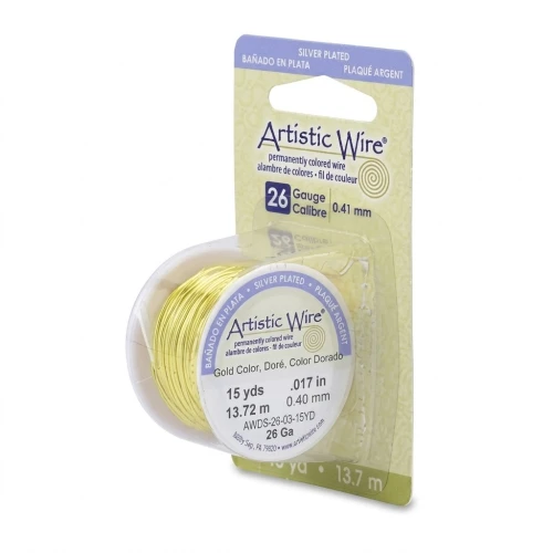 Alambre de cobre artístico 0,41 mm - Limón x13,7m