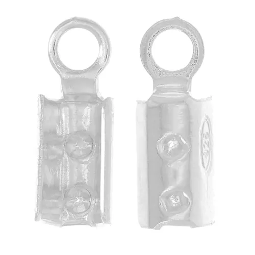 Terminal redondo - De Fabricación Europea - 2 mm de Plata 925 x10
