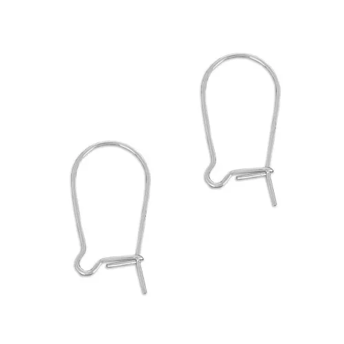 Ganchos para pendientes 14 mm de Plata 925 x2