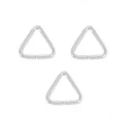 Anillas abiertas triángulares 5.5x5x0.65 mm de Plata 925 x10