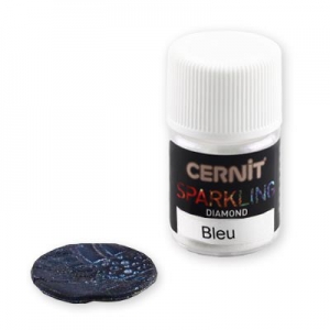 Polvo de vidrio para arcilla polimérica Cernit Sparkling Diamond Azul 200 x5g