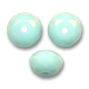Cuenta redonda aplanada PureCrystal 5040 de 8 mm - Mint Alabaster x1