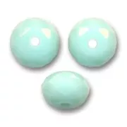 Cuenta redonda aplanada PureCrystal 5040 de 8 mm - Mint Alabaster x1