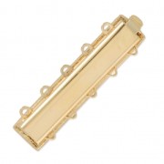Cierre 5 filas de clip 8x34.5 mm dorado x1