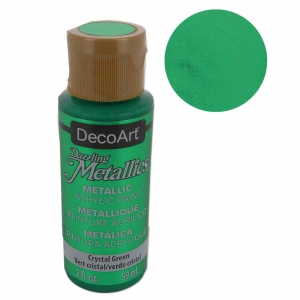 Pintura Acrilíca decorativa DecoArt Dazzling Metallics - Crystal Green x59 ml