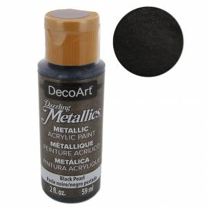 Pintura Acrilíca decorativa DecoArt Dazzling Metallics - Black Pearl x59 ml