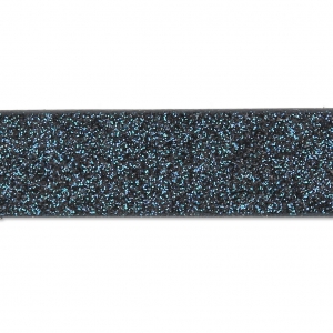 Cinta de plástico de fantasía con purpurina azul/negra de 10 mm x1,2 m