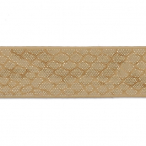 Cinta sintética efecto reptil 10 mm Oro Metálico x1,2m