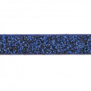 Cinta sintética de fantasía con purpurina azul oscuro de 5 mm x1,2 m