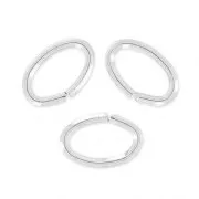 Anillas abiertas ovaladas 3.9x2.8x0.7 mm de Plata 925 x50