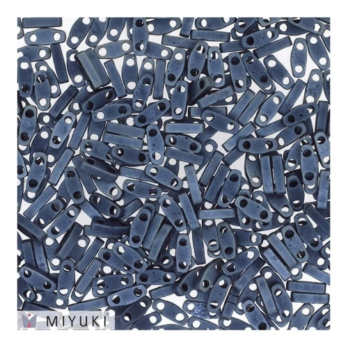 Miyuki Quarter Tila Beads 5x1.2x1.9 mm QTL-2001 - Gunmetal Mat x10g