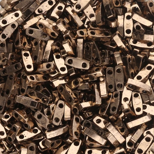 Cuentas Miyuki Quarter Tila 5 x 1,2 x 1,9 mm QTL-457 - Bronce oscuro metalizado x 10 g