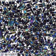 Cuentas Miyuki Quarter Tila 5 x 1,2 x 1,9 mm QTL-455 Azul iris variegado metalizado x 10 g