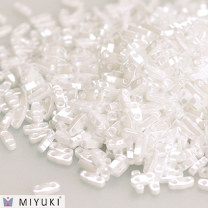 Miyuki Quarter Tila Beads 5x1.2x1.9 mm QTL-420 - White Pearl Ceylon x10g