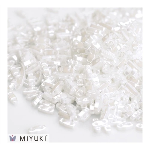 Miyuki Quarter Tila Beads 5x1.2x1.9 mm QTL-420 - White Pearl Ceylon x10g