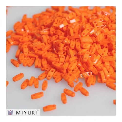 Miyuki Quarter Tila Beads 5x1.2x1.9 mm QTL-406 - Opaque Naranja x10g