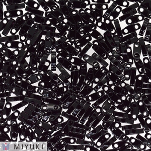 Miyuki Quarter Tila Beads 5x1.2x1.9 mm QTL-401 - Black x10g