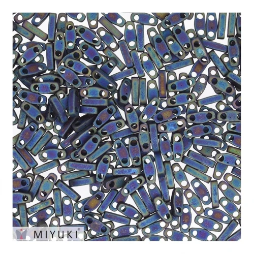Miyuki Quarter Tila Beads 5x1.2x1.9 mm QTL-401FR - Mat Black AB x10g