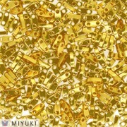 Miyuki Quarter Tila Beads 5x1.2x1.9 mm QTL-191 - 24kt Gold Plated x5g