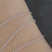 Cadena con eslabón ovalado plano 2x3 mm de Acero inox x1 m