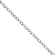 Cadena con eslabón plano ovalado martillado 3x4 mm de Acero inox 316L x1m