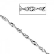 Cadena con eslabón tipo singapur 4x3.20 mm de Acero Inox x1m|raw }}