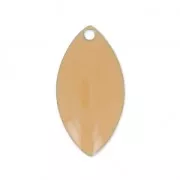 Navettes de metal y resina epoxi 19x10 mm Beige x 8