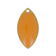 Navettes de metal y resina epoxi 19x10 mm Color Mostaza x 8