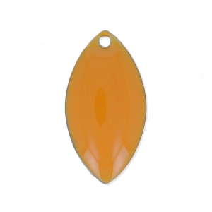 Navettes de metal y resina epoxi 19x10 mm Color Mostaza x 8