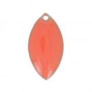Navettes de metal y resina epoxi 19x10 mm Rosa Corail x 8