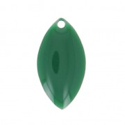 Navettes de metal y resina epoxi 19x10 mm Verde Sapin x 8