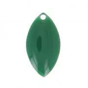 Navettes de metal y resina epoxi 19x10 mm Verde Sapin x 8
