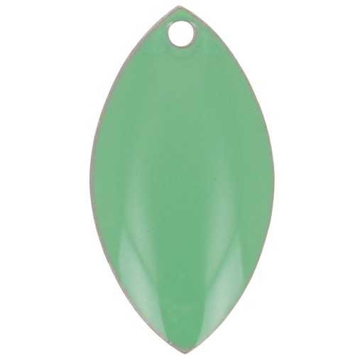Navettes de metal y resina epoxi 19x10 mm Mint x 8