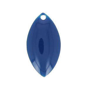 Navettes de metal y resina epoxi 19x10 mm Azul Oscuro x 8