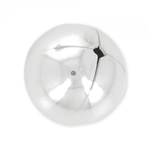 Redonda mitad-perforada - De Fabricación Europea - 10 mm de Plata 925 x1