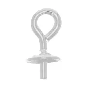 Enganche para redonda mitad-perforada 6 8 y 10 mm Plata 925