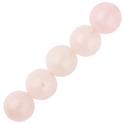 Cuentas redondas de 6,5 mm - Cuarzo rosa x15
