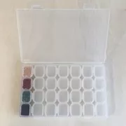 Caja de almacenaje especial para abalorios Miyuki 17.5x10.8 cm 28 compartimientos