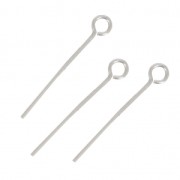 Bastones cabeza de anilla redonda para bisutería de Plata 925 25x0.6 mm x10|raw }}