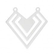 Entrepieza/Colgante 2 anillas Escudo 22x21.5 mm de Plata 925 x1