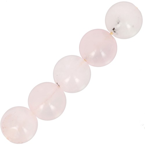 Cuentas - Gema Tintada - Cuarzo Rosa  8 mm x10