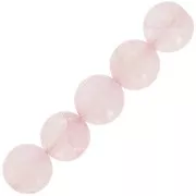 Cuentas - Gema Tintada - Cuarzo Rosa  8 mm x10