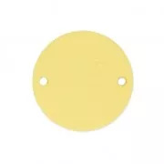 Entrepieza redondo 2 agujeros recubierto de caucho efecto goma 18 mm Amarillo x1