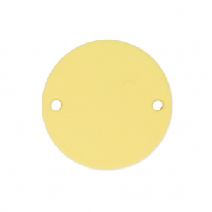 Entrepieza redondo 2 agujeros recubierto de caucho efecto goma 18 mm Amarillo x1